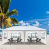 10' x 20' Outdoor Party Tent with 4 Removable Sidewalls – Waterproof White Canopy Wedding Gazebo