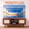 VEVOR Boho Rattan TV Stand for 55 Inch TV – Mid Century Modern TV Console