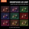 VEVOR LED Lighted Liquor Bottle Display, 4 Tiers 16 Inch Commercial Illuminated Home Bar Shelf, 4 Steps Whiskey Rack Stand