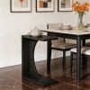 C-Shaped End Table Sofa Side Table for Small Spaces