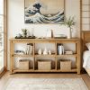 Solid Wood Console Table with Adjustable Storage – Sofa & Entryway Table