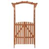 Brown Wooden Pergola with Gate – Solid Fir & Pine Wood Medium Garden Pergola