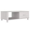 Coffee Table White Solid Pine Wood – Modern Living Room