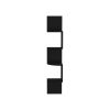 Roy 4-Tier Corner Floating Shelf – Modern Black Wall Mount Display
