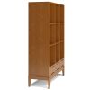 Harper Cube Storage with Drawers – Teak Brown Mid-Century Modern Organizer
