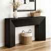 63" Modern Farmhouse Console Table – Black Entryway Sofa Table