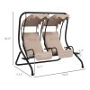 2-Seater Outdoor Porch Swing with Canopy – Patio Swing Chair