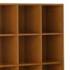 Harper Cube Storage with Drawers – Teak Brown Mid-Century Modern Organizer