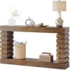 Industrial Console Table Sofa Table – Entryway Table with 2-Tier Storage Shelves