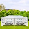 10' x 20' Outdoor Party Tent with 4 Removable Sidewalls – Waterproof White Canopy Wedding Gazebo