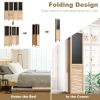 4-Panel Folding Privacy Room Divider with Chalkboard