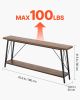 VEVOR Narrow Console Sofa Table – 70.9" Behind Couch Table, 2-Tier Long Entryway & Hallway Table
