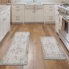 2PCS Kitchen Mats for Floor – Washable Anti-Fatigue Cushioned Rugs, 17.3"x47"+17.3"x30", Waterproof & Non-Slip