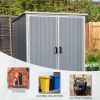 5x3 FT Outdoor Resin Storage Shed with Lockable Doors – Waterproof Garden Cabinet