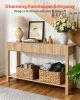 VEVOR Farmhouse Console Table with Drawers and Bottom Storage Shelf – 47 Inch