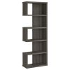 Weathered Grey 5-Shelf Bookcase – Modern Whimsical Display Shelf