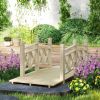 5' Wooden Garden Bridge Footbridge for Backyard Ponds & Streams