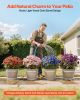 VEVOR 4-Pack 11.81" Whiskey Barrel Planters with Drainage Holes