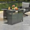 Outdoor Grill Cart with Storage Cabinet & Wheels – Metal BBQ Prep Table