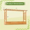 Wooden Raised Garden Bed with Trellis and Flat Roof – Open-Base Pine Planter Box