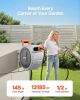 VEVOR Retractable Garden Hose Reel, 1/2" x 145 ft Wall-Mounted with 9-Pattern Nozzle