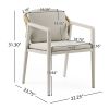 Outdoor Wicker Rattan Dining Chairs Set of 2 Patio Armchairs