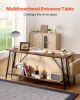 VEVOR Narrow Console Sofa Table – 70.9" Behind Couch Table, 2-Tier Long Entryway & Hallway Table