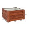 2-Piece Galvanized Raised Garden Bed 2' x 2' x 1' Metal Planter Box