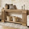 Farmhouse Console Table with Storage Shelf – 70.9" Sofa Table for Entryway & Living Room