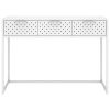White Steel Console Table – Medium Rectangular Modern Entryway Table