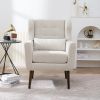 Mid Century Modern Chenille Accent Chair with Tapered Wood Legs
