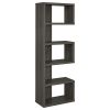 Weathered Grey 5-Shelf Bookcase – Modern Whimsical Display Shelf