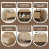 Boho TV Stand for TVs up to 80" with Rattan Style Doors and Storage