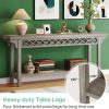 Farmhouse Console Table Entryway Sofa Table – Gray