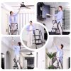 5-Step Folding Steel Ladder with Anti-Slip Wide Pedals and Safety Handle