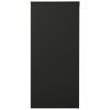 Anthracite Steel Sliding Door Cabinet with Tempered Glass – Adjustable Shelves and Lock