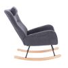 Teddy Upholstered Rocking Chair – Dark Grey Nursery & Living Room Chair
