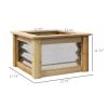 Outsunny 2-Pack Raised Garden Bed Boxes, Galvanized Metal & Wood Outdoor Planters