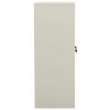 Office Cabinet Light Gray Steel – Tempered Glass 35.4 x 15.7 x 41.3 in