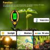 4-in-1 LCD Digital Soil Tester for PH, Moisture, Temperature & Sunlight