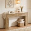 Farmhouse Console Table, Narrow Sofa Table, Long Decorative Table with Unique Surface