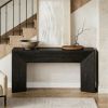 63" Modern Farmhouse Console Table – Black Entryway Sofa Table
