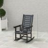 Set of 2 Outdoor Rocking Chairs – HDPE Weather-Resistant Patio Rockers