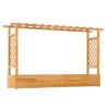 Wooden Raised Garden Bed with Trellis and Flat Roof – Open-Base Pine Planter Box