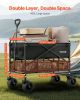 VEVOR Double Decker Collapsible Wagon, 400L Heavy Duty Folding Garden Cart, 450 lb Capacity