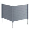 48"×38" Decorative Outdoor Fence with Modular Galvanized Stakes – Wind-Proof Privacy Screen for Yard & Garden