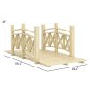 5' Wooden Garden Bridge Footbridge for Backyard Ponds & Streams