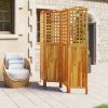 4-Panel Solid Acacia Wood Room Divider – Folding Privacy Screen 63.8" x 70.9"