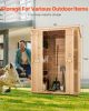 VEVOR Large Wooden Outdoor Storage Cabinet with Sloped Waterproof Roof and Metal Frame