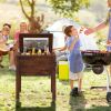 1PC Wooden Patio Cooler with 3 Handles and Bottle Opener